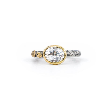 Maxi solitaire transparent topaze 18k - Atelier Armoure, Modern Relics