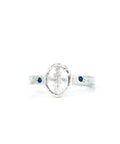 Maxi solitaire unique Quartz rose et saphir - Atelier Armoure, Modern Relics