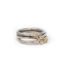 Bague fine 2 pépites - Atelier Armoure, bijoux uniques faits à la main à Lille.